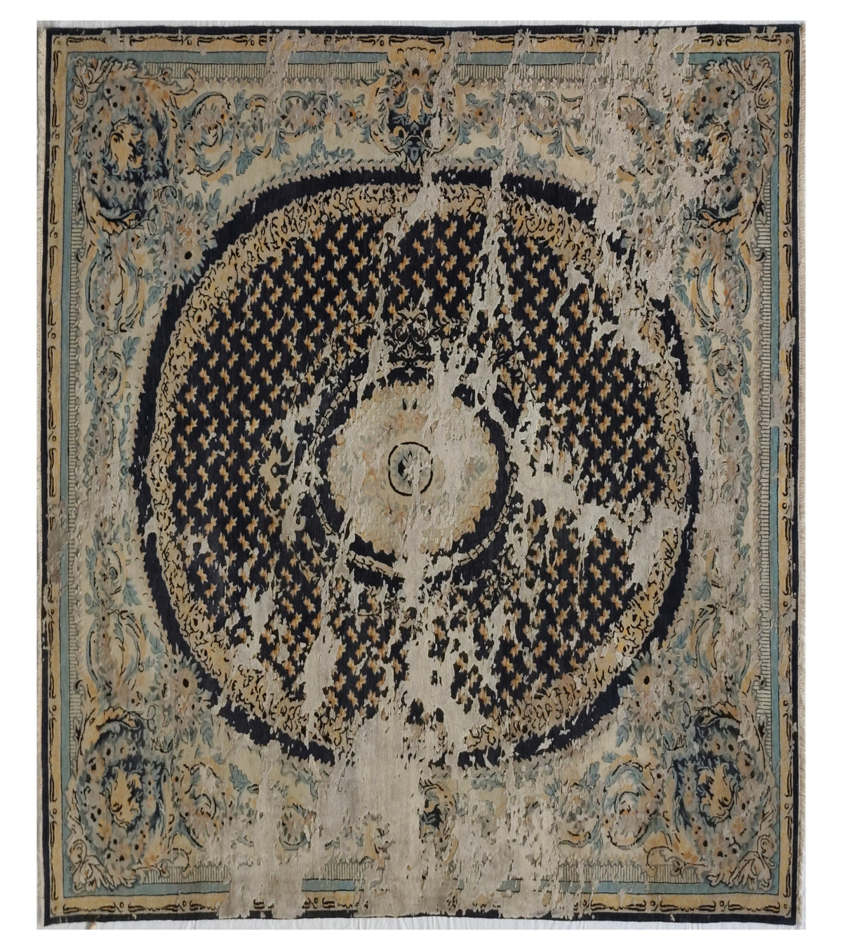 Transitional Aubusson Designer Rug 306x246 cm | Rug# 32240