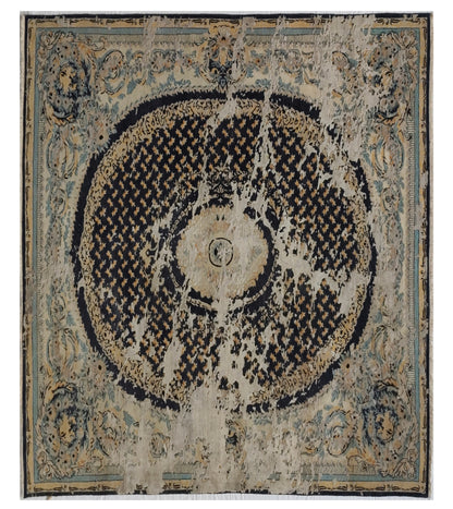 Transitional Aubusson Designer Rug 306x246 cm | Rug# 32240