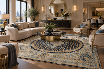 Transitional Aubusson Designer Rug 306x246 cm | Rug# 32240
