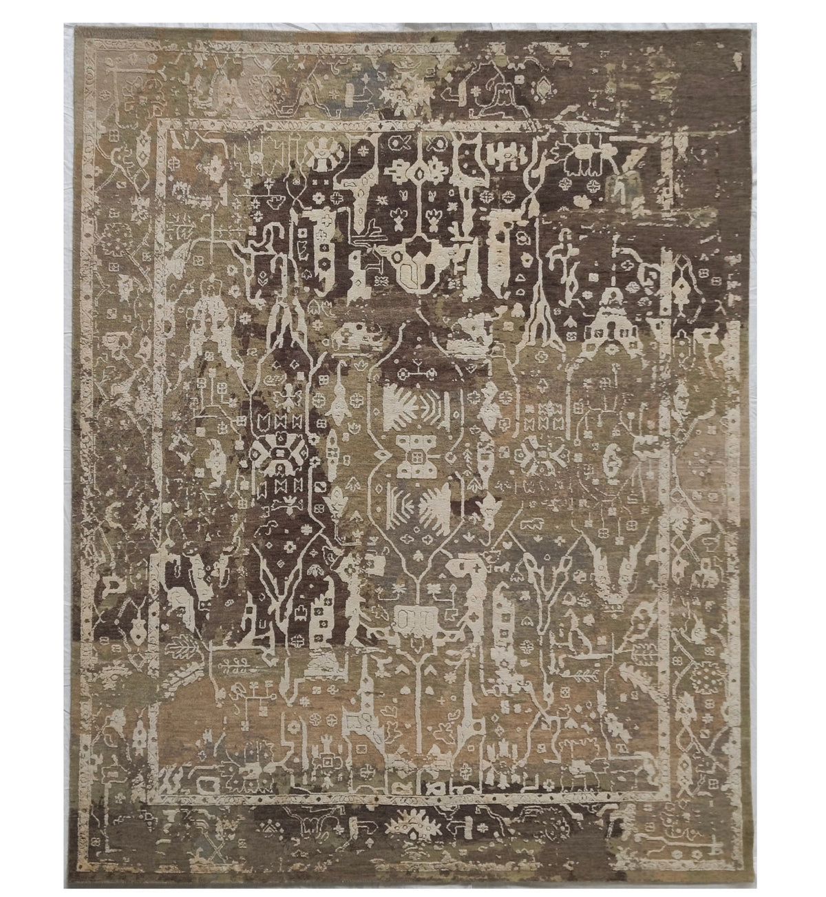 Transitional Oushak Designer Rug 300x242 cm | Rug# 32241
