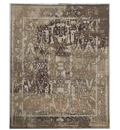 Transitional Oushak Designer Rug 300x242 cm | Rug# 32241