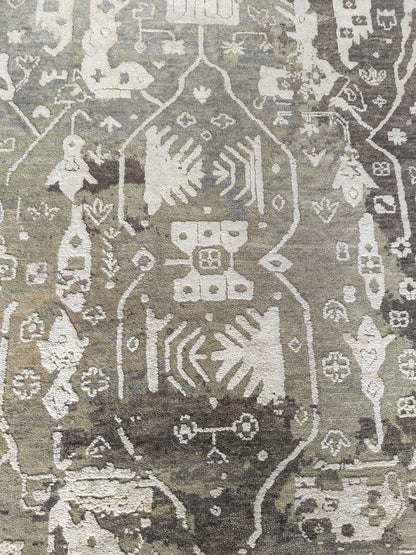 Transitional Oushak Designer Rug 300x242 cm | Rug# 32241