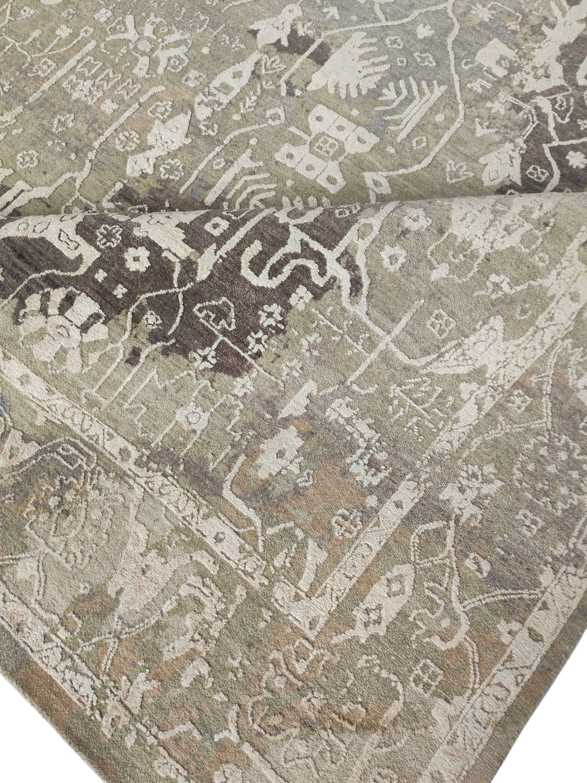 Transitional Oushak Designer Rug 300x242 cm | Rug# 32241