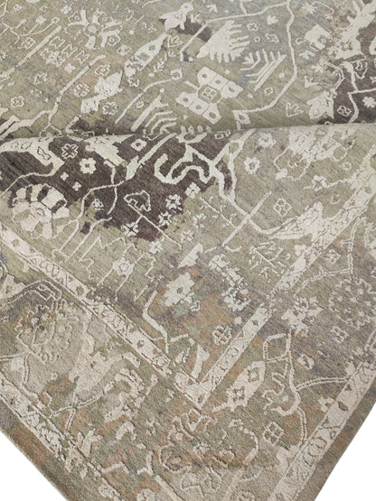 Transitional Oushak Designer Rug 300x242 cm | Rug# 32241
