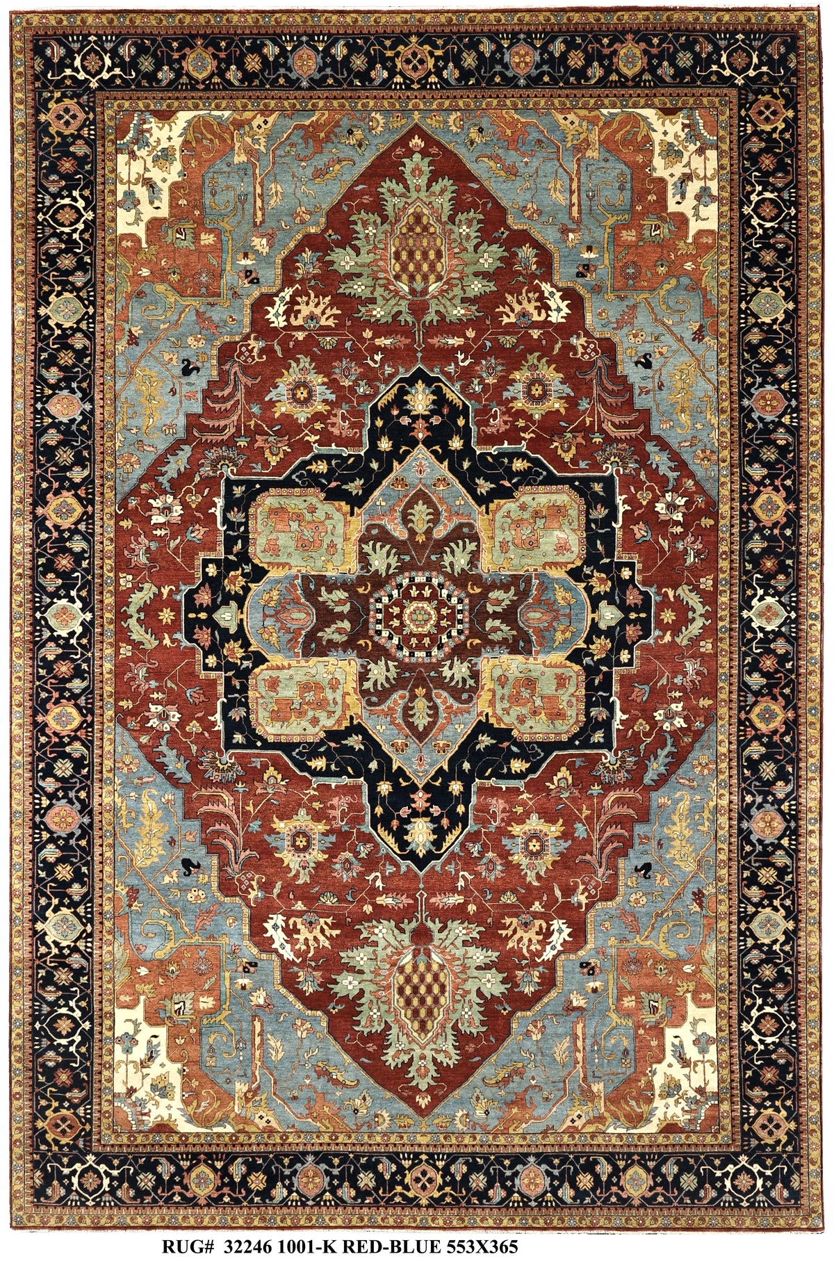 19th century Serapi-Heriz inspired main carpet 553X365 cm | RUG#  32246