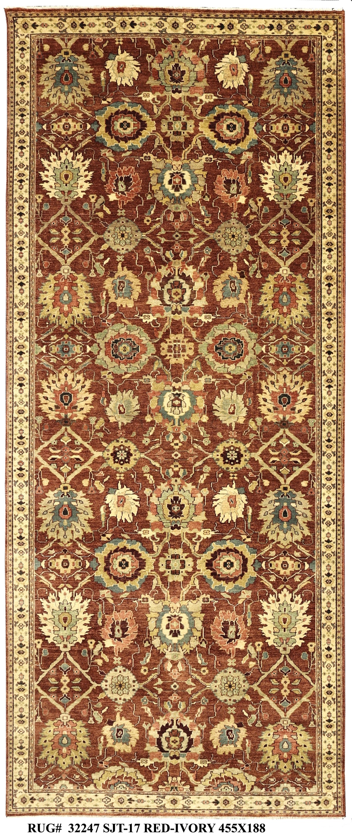 Custom-Made Jaipur Safavid Galleria Rug 455x188 cm | Rug#32247