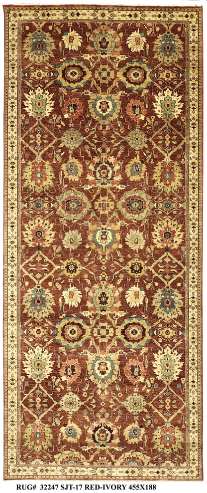 Custom-Made Jaipur Safavid Galleria Rug 455x188 cm | Rug#32247