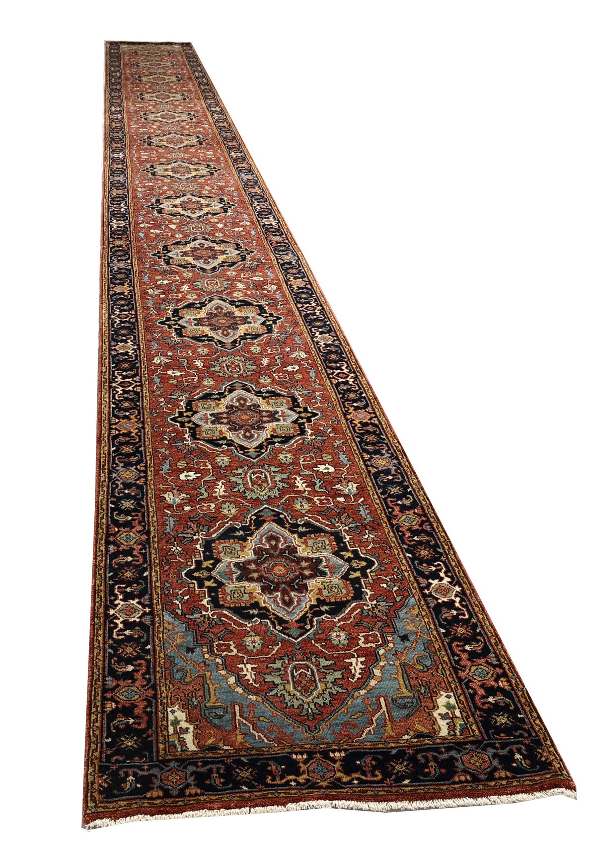 Custom-Made Jaipur Heriz Hall Runner 840x79 cm | Rug# 32250