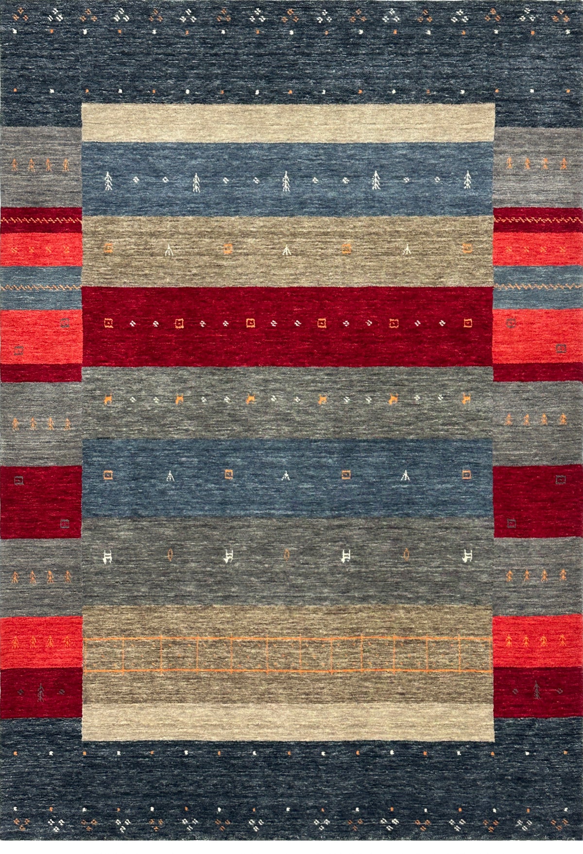 Indo Gabbeh Landscape Rug 240x170 cm | Rug# 32584