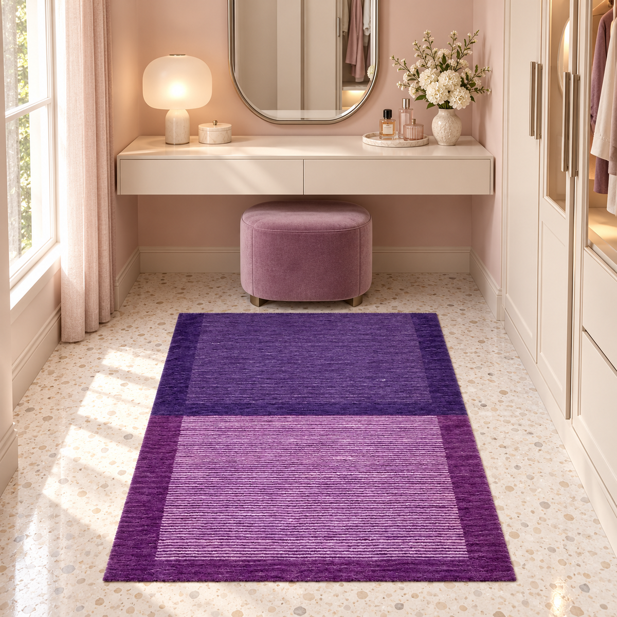 Purple Accent modern wool Rug 120x80 cm | Rug# 32590