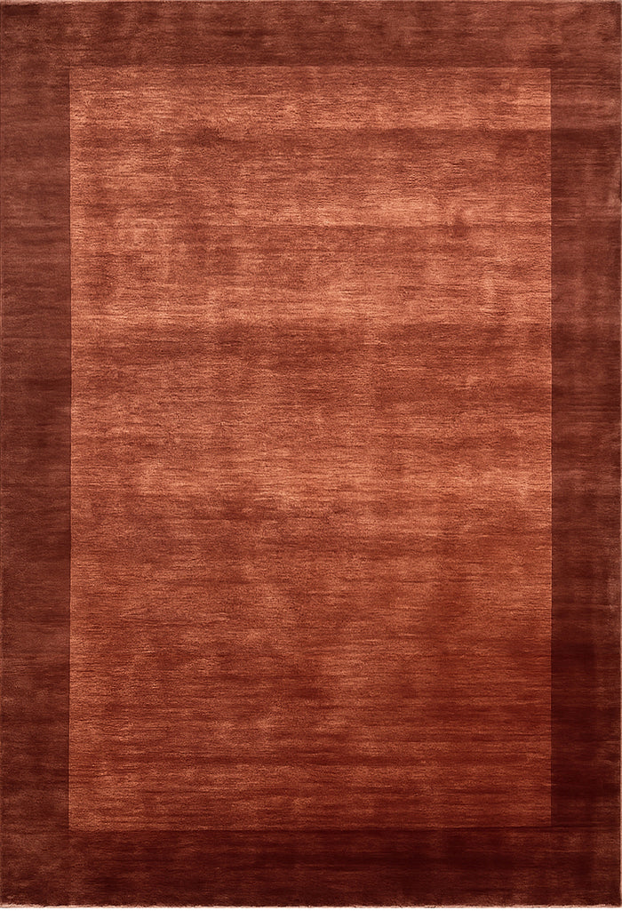 Modern Gabbeh-Style Terracotta Rug 350×250 cm | Rug# 32592
