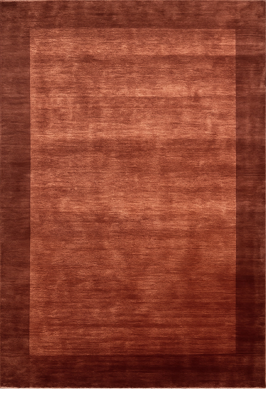 Modern Gabbeh-Style Terracotta Rug 350×250 cm | Rug# 32592
