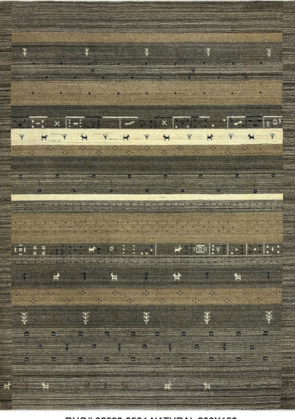 Modern Gabbeh Rug 200x150 cm | Rug# 32599