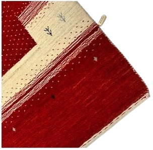 Modern Gabbeh Red Rug 200x140 cm | Rug# 32602