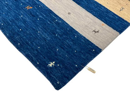 Modern Blue Gabbeh Rug 300×200 cm | Rug# 32625