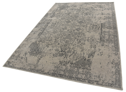 Hand-Knotted Modern Transitional Wool and Silk Rug 235x178 cm | Rug# 32633