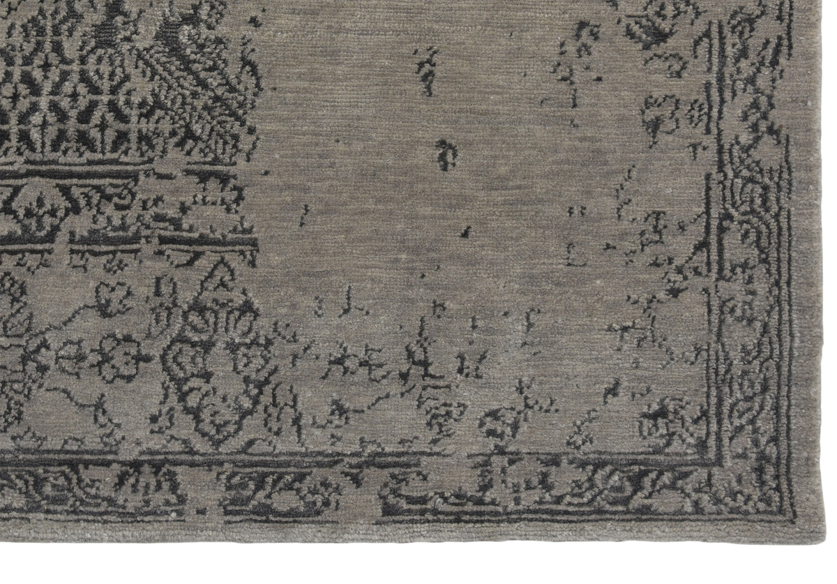 Hand-Knotted Modern Transitional Wool and Silk Rug 235x178 cm | Rug# 32633