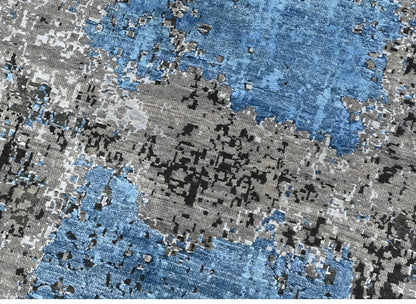 Modern Abstract Wool and Silk Rug 362×269 cm | Rug# 32637