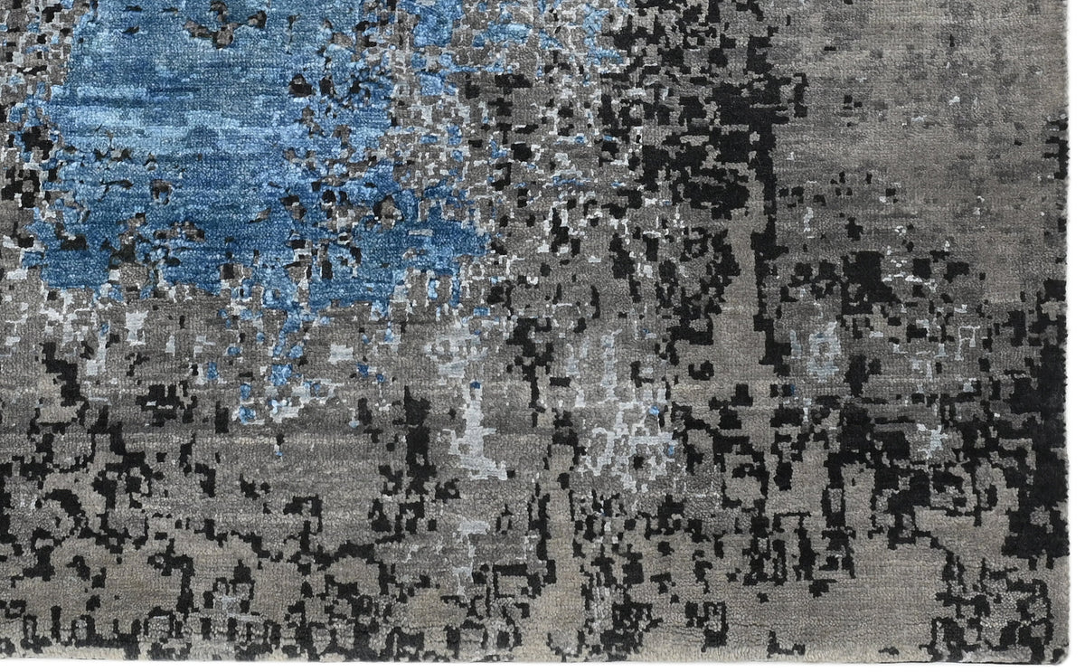 Modern Abstract Wool and Silk Rug 362×269 cm | Rug# 32637