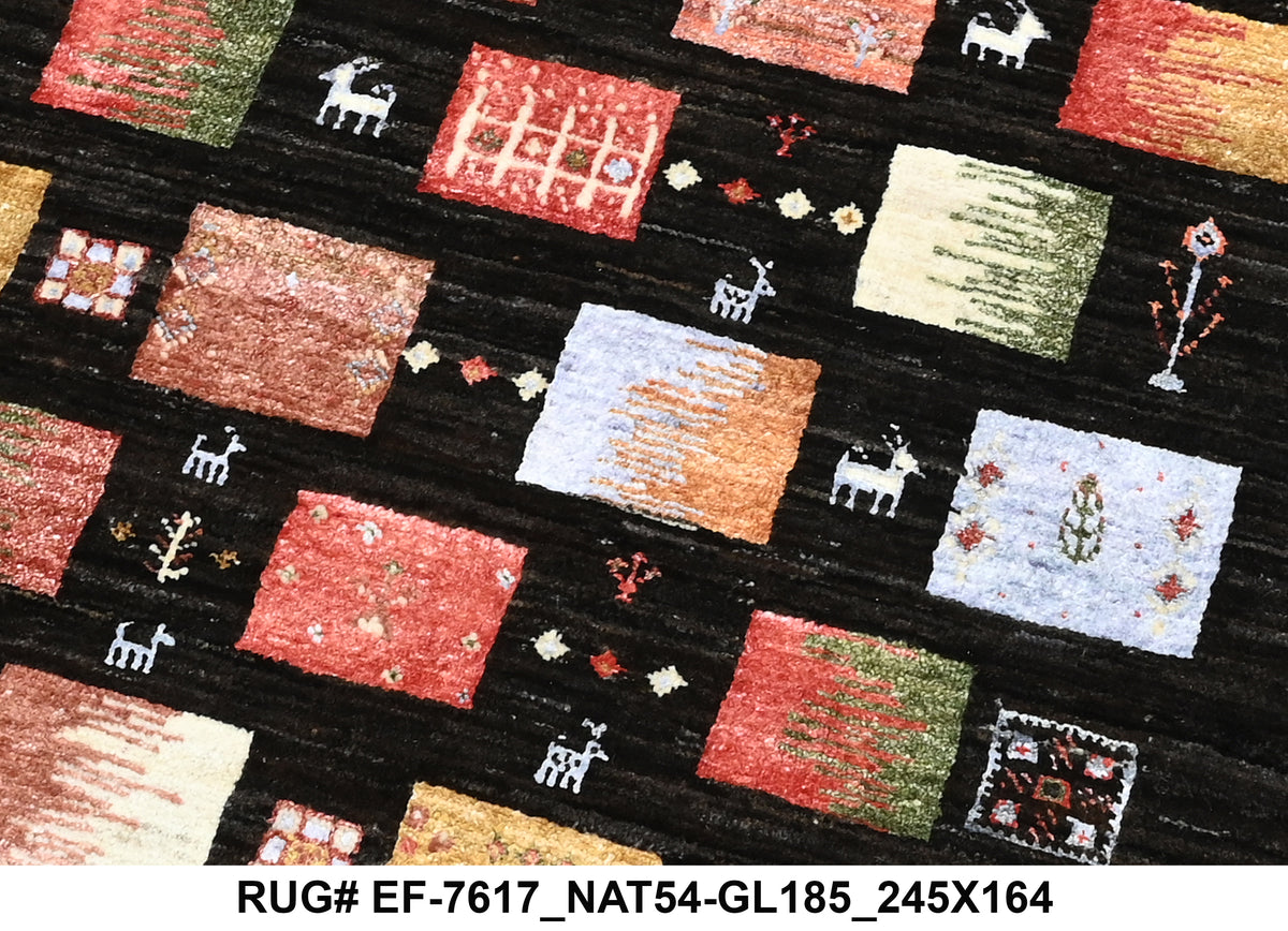 Superfine custom made Gabbeh Rug 245x164 cm | Rug# 32640