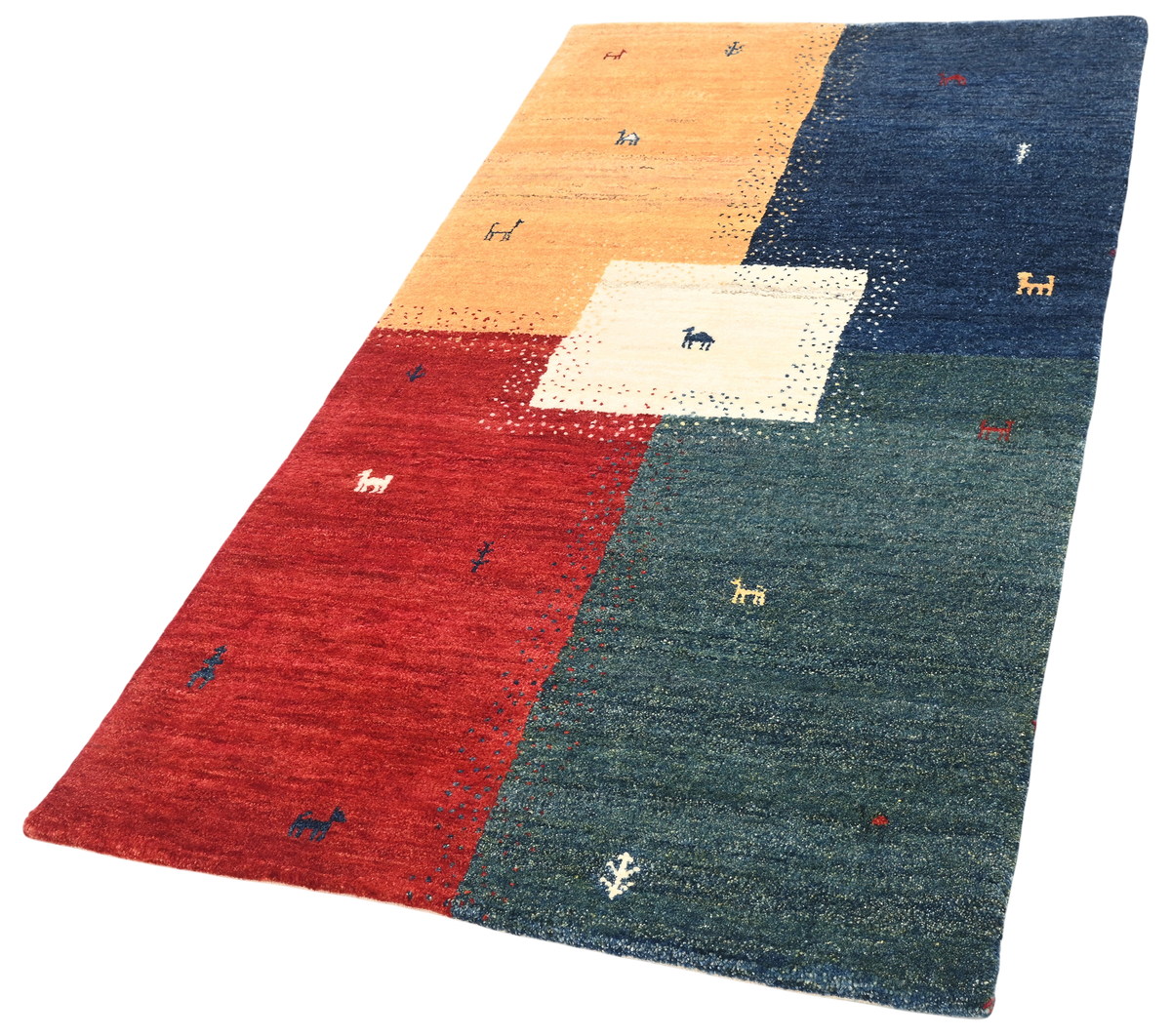 Modern Gabbeh Handspun Wool Rug 160x91 cm | Rug# 32642