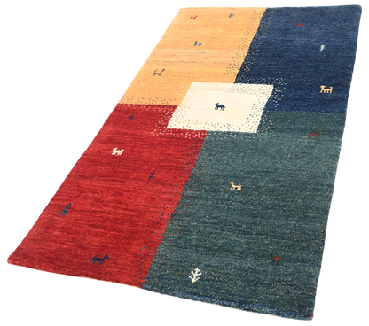 Modern Gabbeh Handspun Wool Rug 160x91 cm | Rug# 32642
