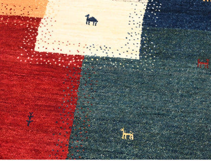 Modern Gabbeh Handspun Wool Rug 160x91 cm | Rug# 32642