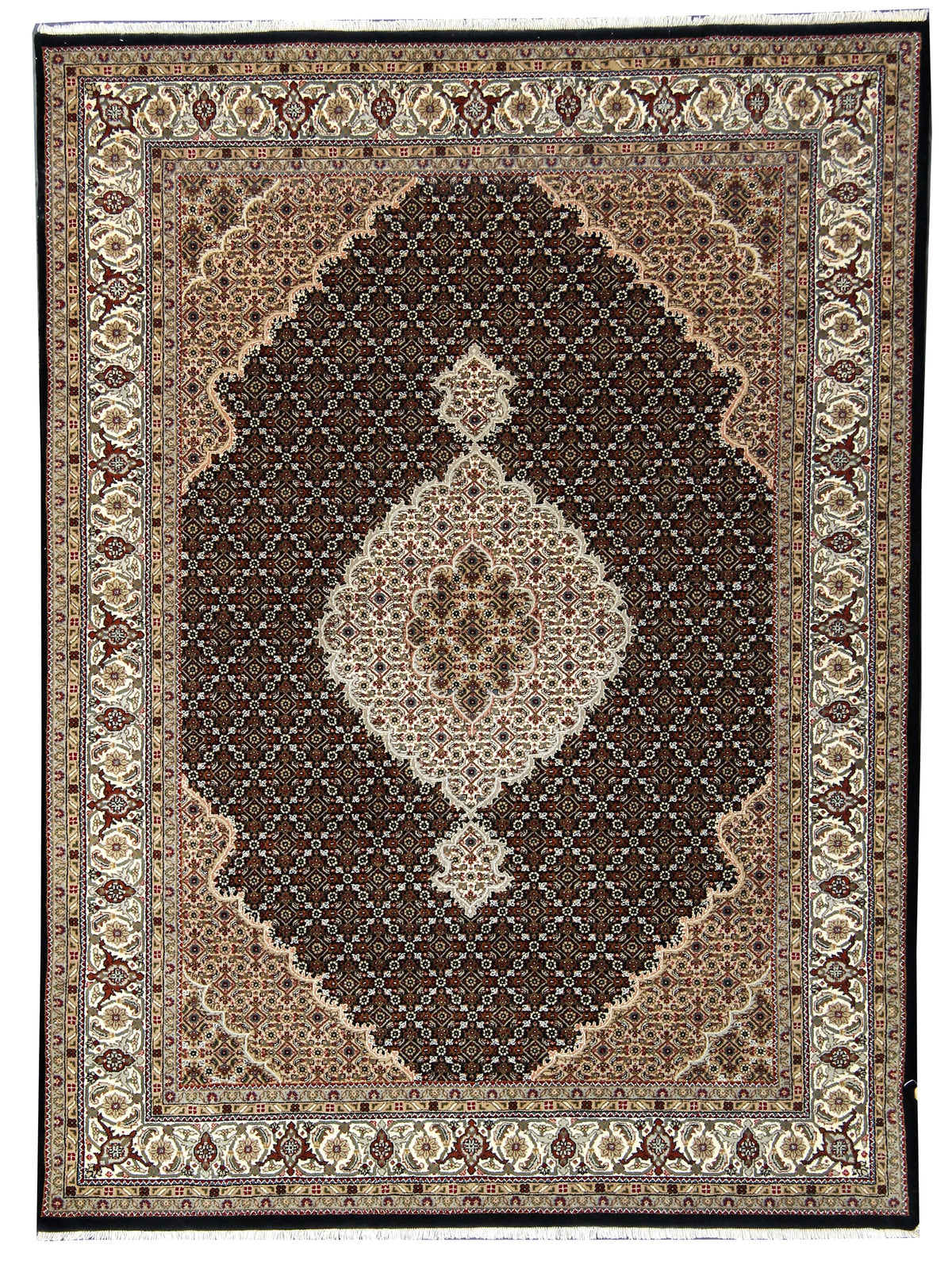 Superfine Indo Tabriz wool & silk Rug 237x173 cm | Rug# 32650