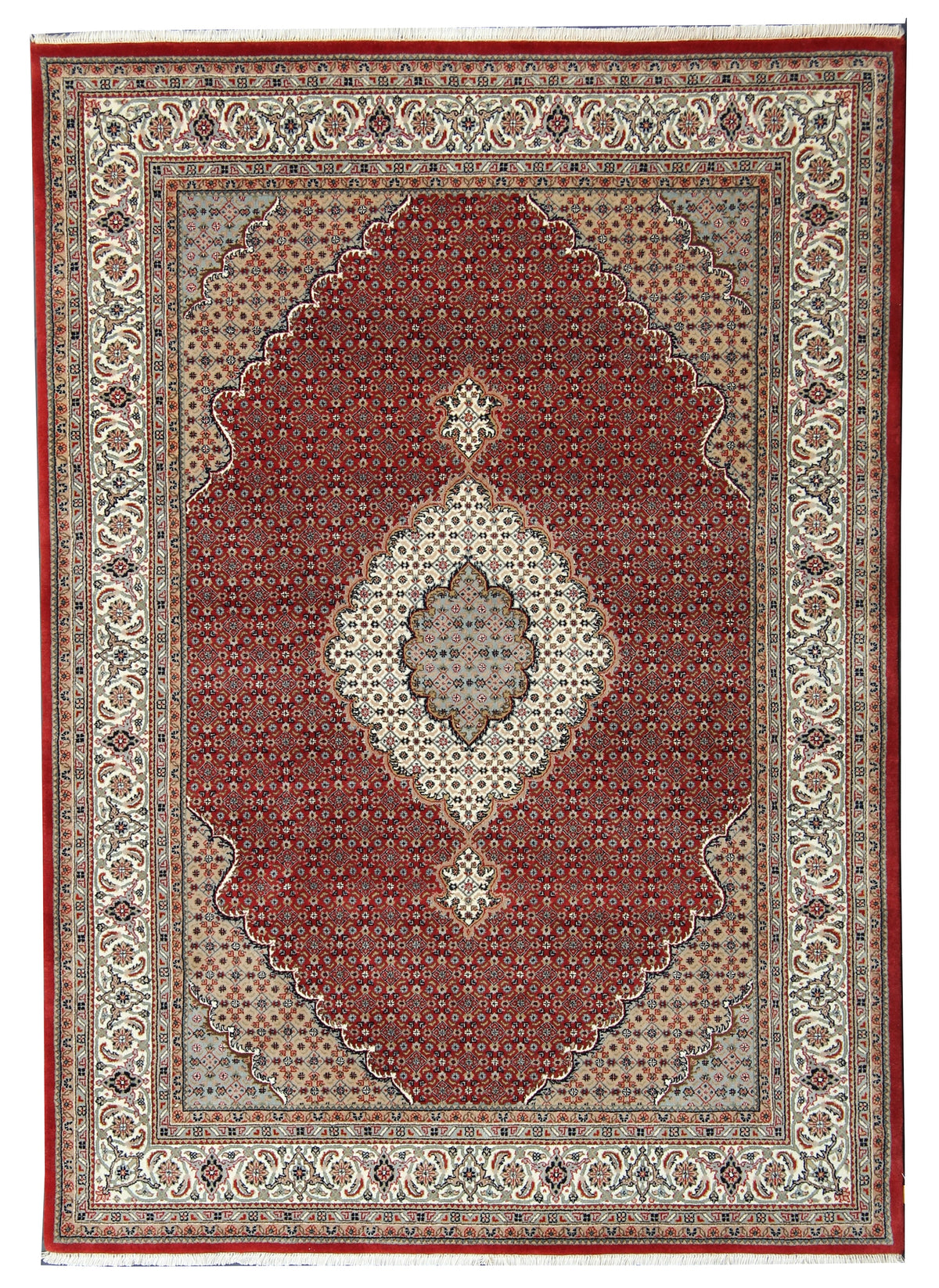 Hand-Knotted Indo Tabriz Herati Rug 241x173 cm | Rug# 32652