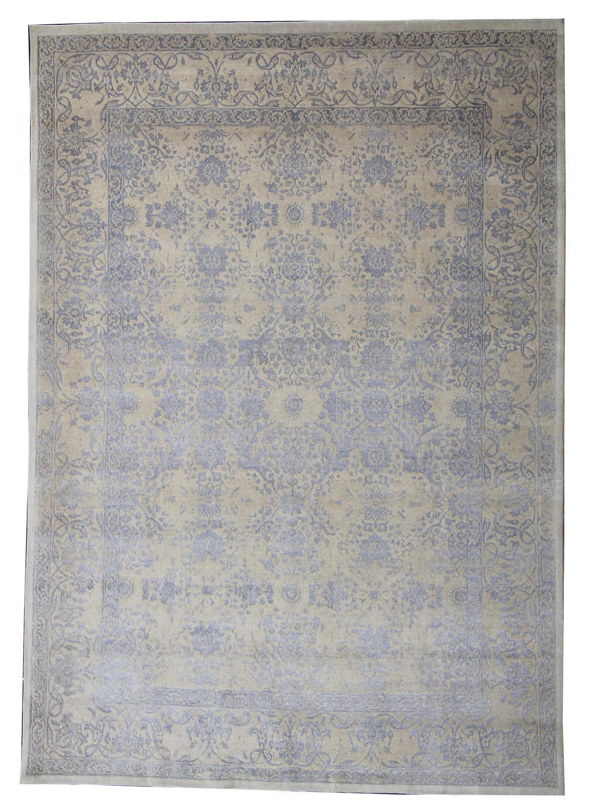 Transitional Classic Wool and Tencel Rug 365×276 cm | Rug# 32653