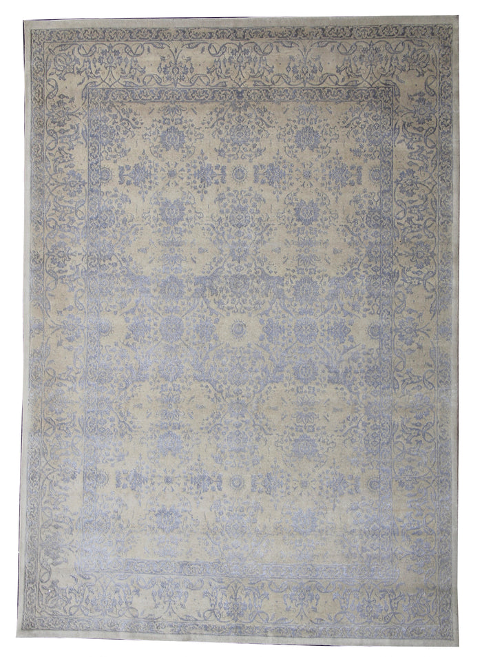 Transitional Classic Wool and Tencel Rug 365×276 cm | Rug# 32653