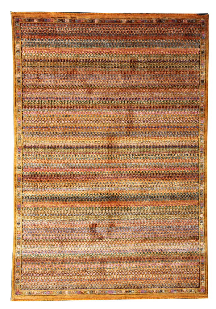 Modern Persian-Inspired Boteh-Mir Design Rug 299x198 cm | Rug# 32654
