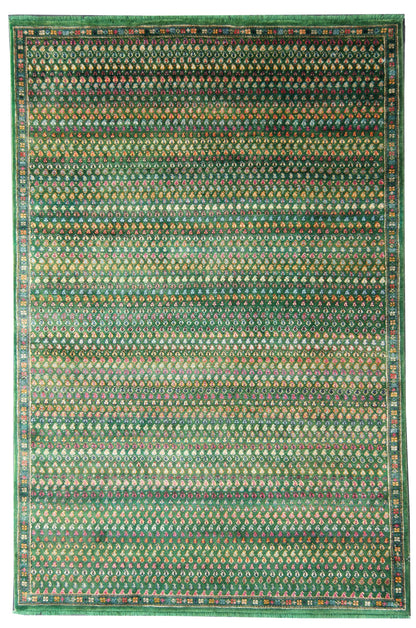 Hand-Knotted Mir-Inspired Transitional Wool and Silk blend Rug 249x171 cm | Rug# 32658