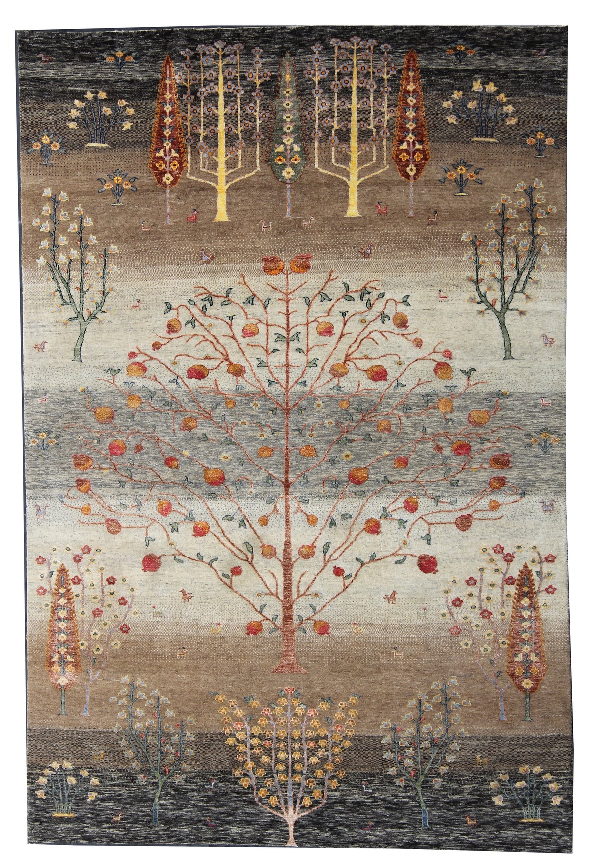 Gabbeh-Inspired Tree of Life Rug 304×243 cm | Rug# 32659