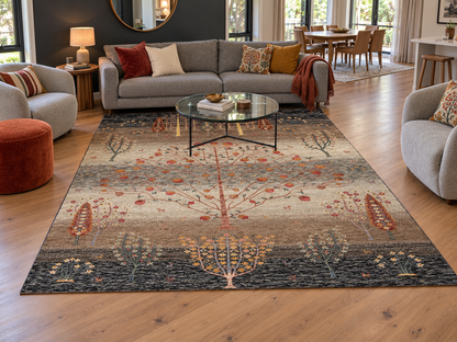 Gabbeh-Inspired Tree of Life Rug 304×243 cm | Rug# 32659