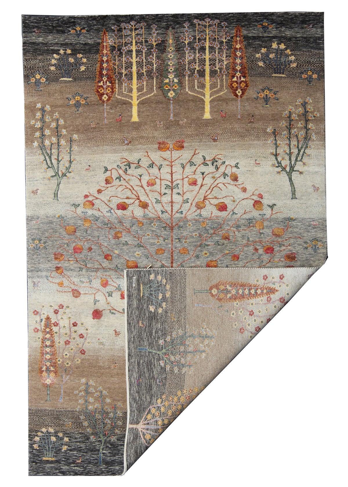Gabbeh-Inspired Tree of Life Rug 304×243 cm | Rug# 32659
