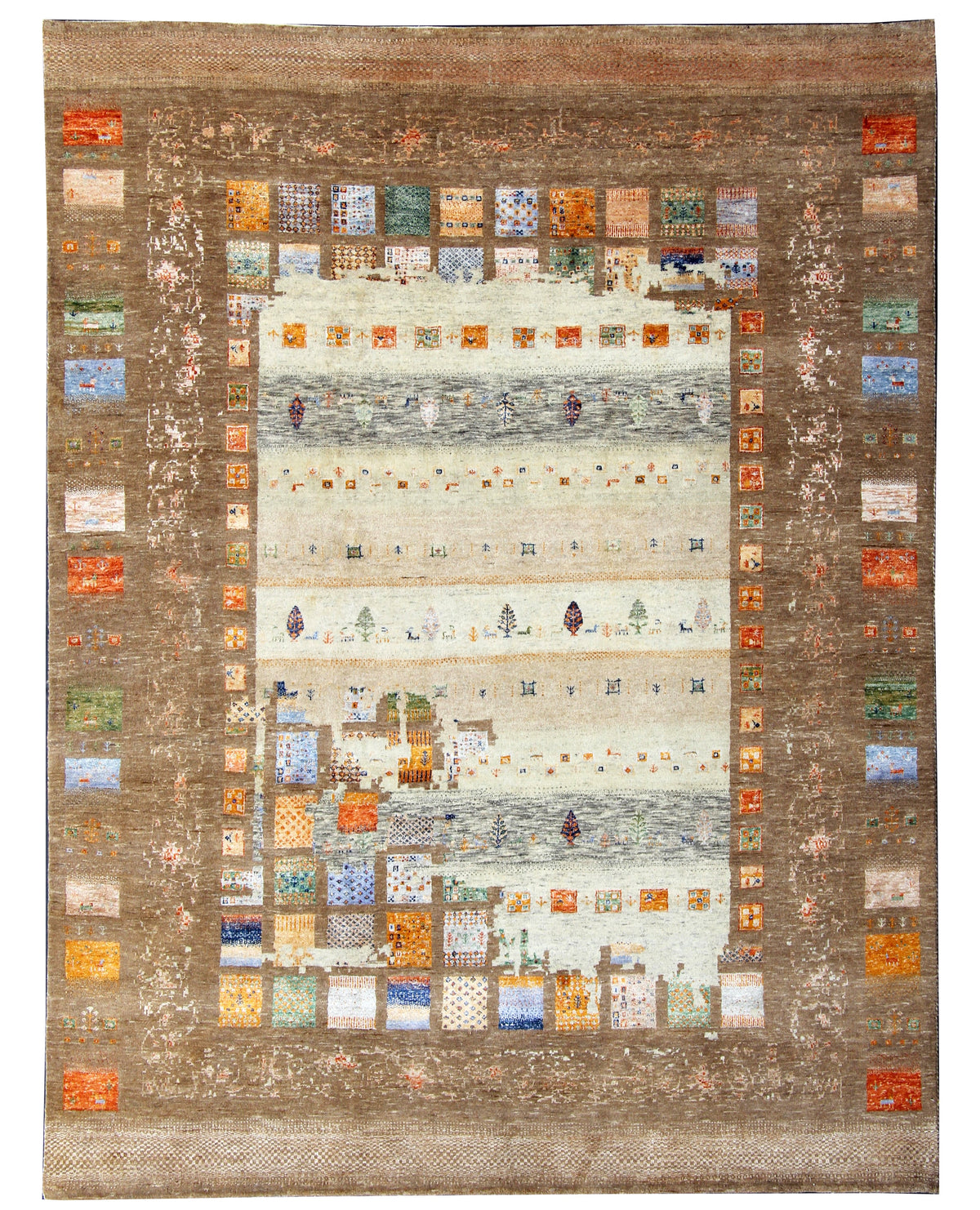 Modern Gabbeh contemporary designer  Rug 302×246 cm | Rug# 32661