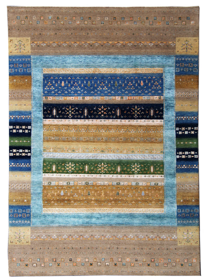 Modern Persian Gabbeh Landscape Design Rug 302x244 cm | Rug# 32663