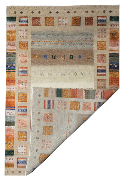 Hand-Knotted Luri-Baft Gabbeh Landscape Rug 307x201 cm | Rug# 32670