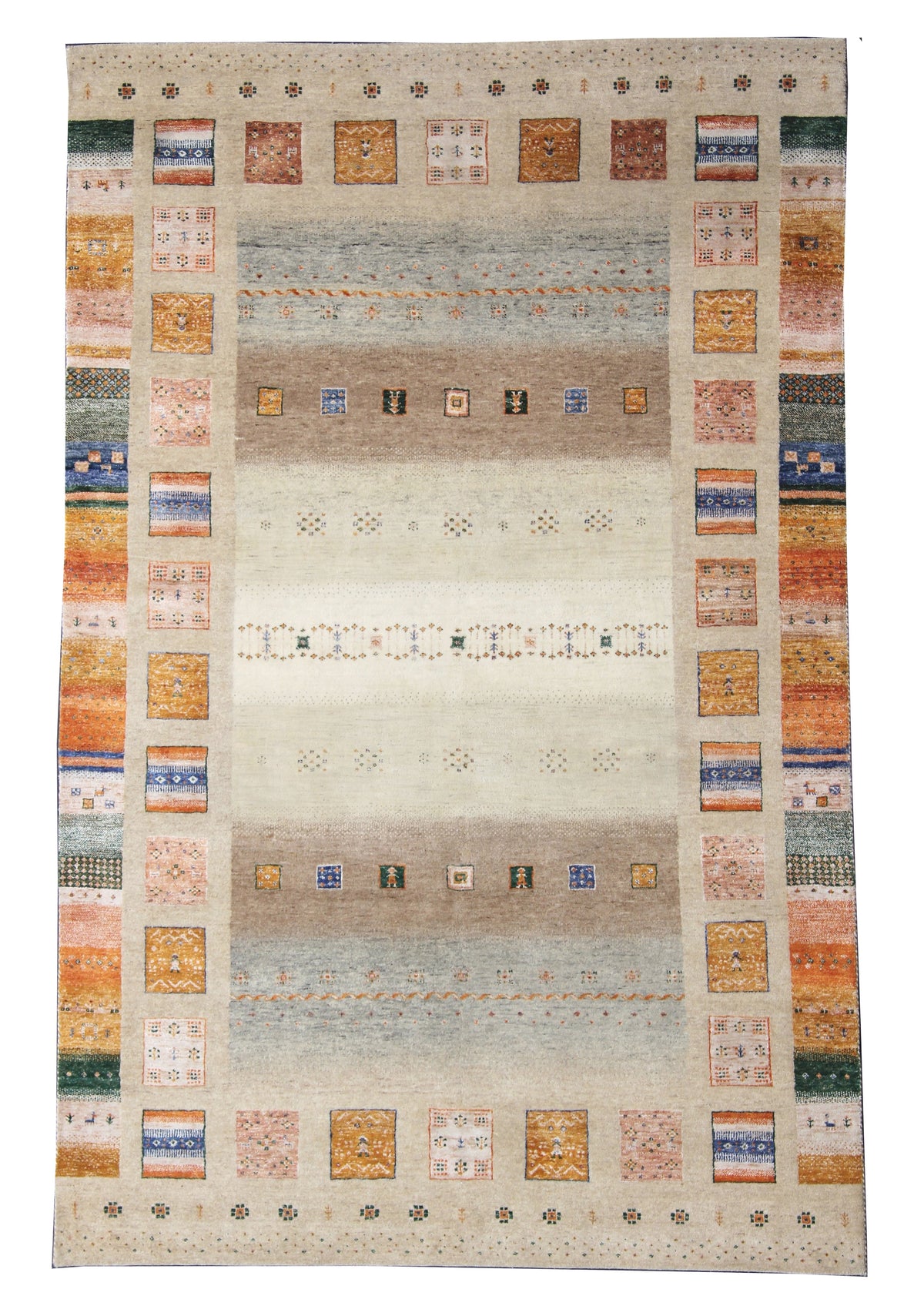 Hand-Knotted Luri-Baft Gabbeh Landscape Rug 307x201 cm | Rug# 32670