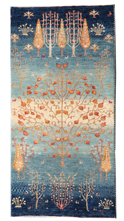 Blue Tree of Life Rug 141x71 cm | Rug# 32679