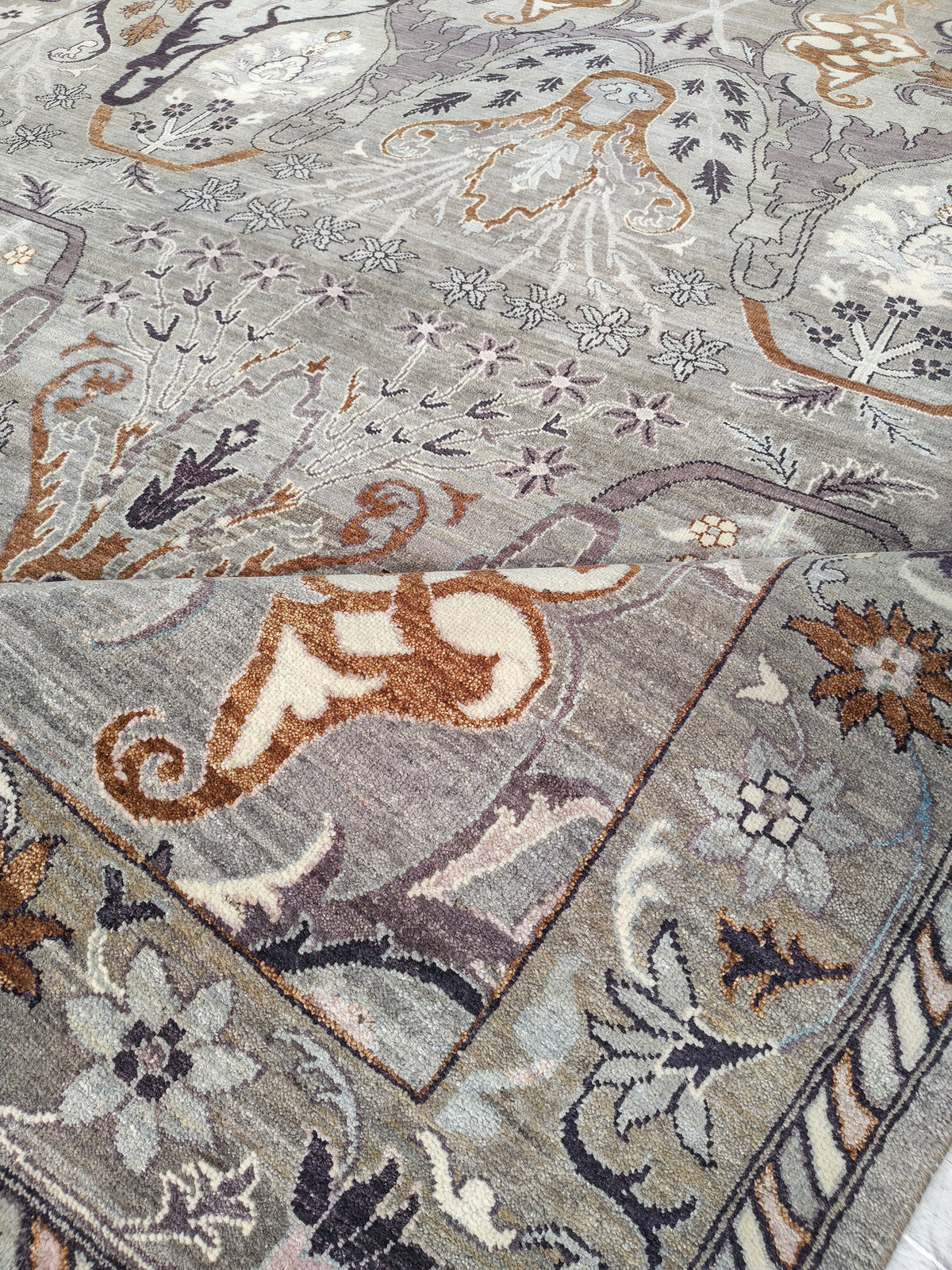 Custom-Made Transitional Garous Bijar Rug 368x275 cm | Rug# 32682