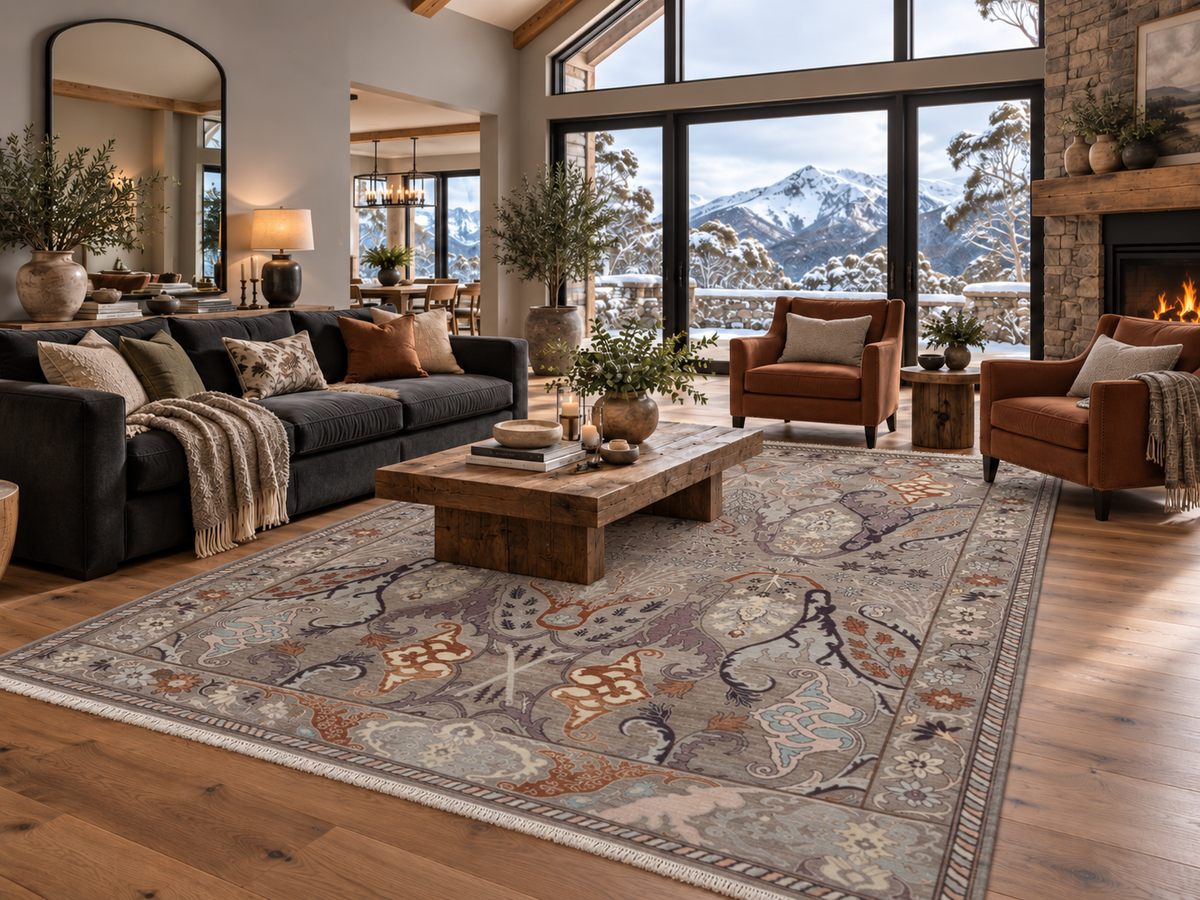 Custom-Made Transitional Garous Bijar Rug 368x275 cm | Rug# 32682