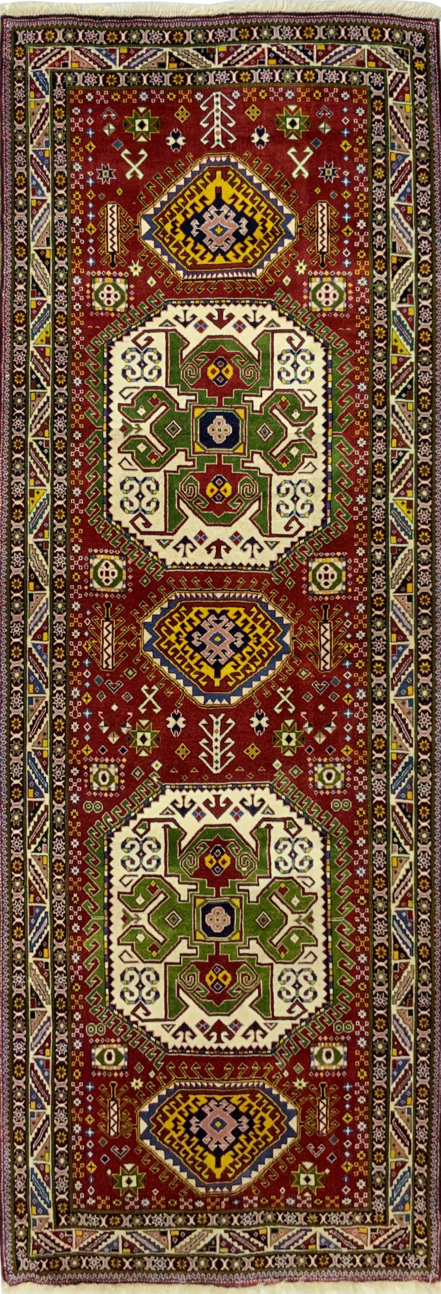 Tribal Aliabad Qashqai 311x128cm | Rug# 10090