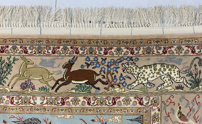 Superfine Hunting-Scene Isfahan 224x140cm | Rug# 10098