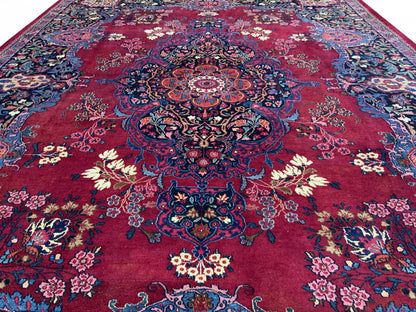 Hand-knotted Vintage Dorokhsh 377x273cm | Rug# 10206 (APA)