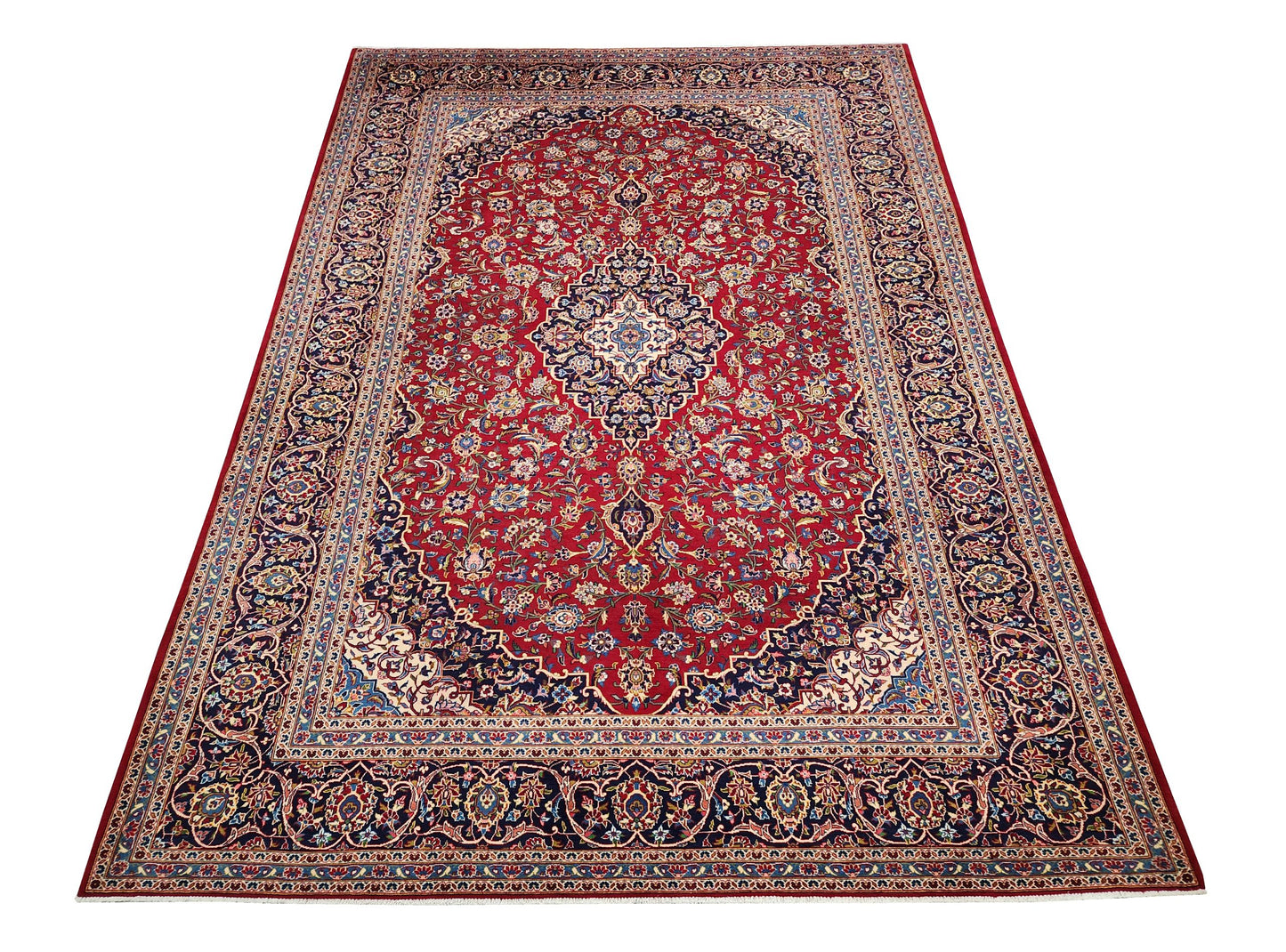 Fine Kashan classic Safavid design 427x305cm | Rug# 10233