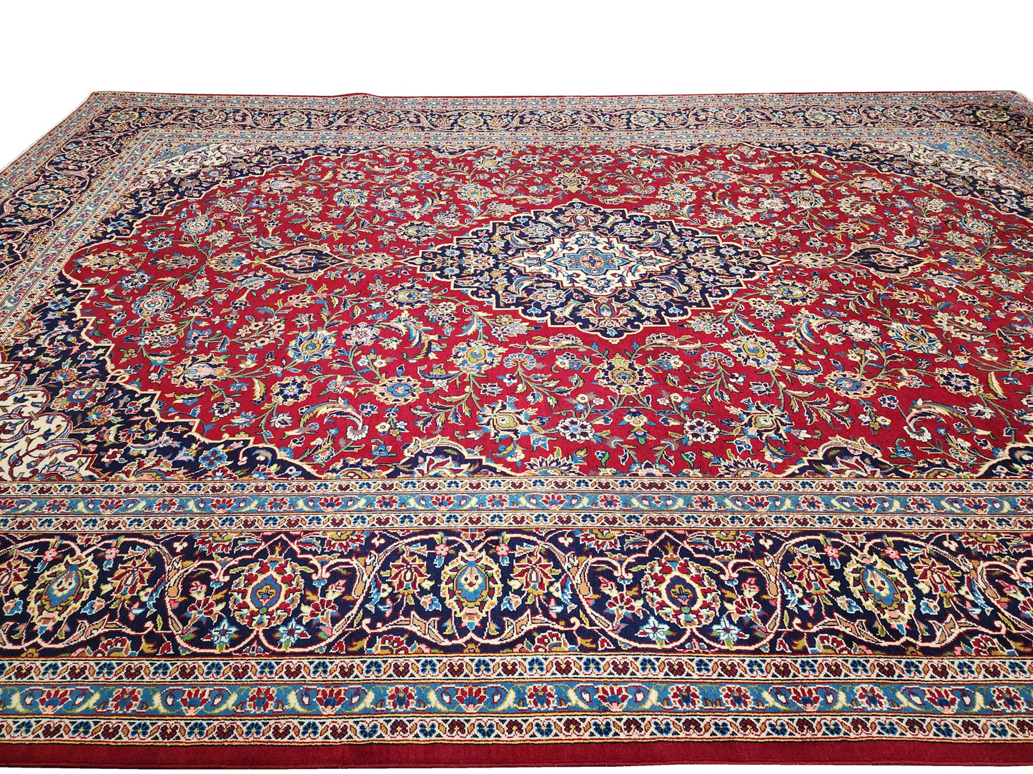 Fine Kashan classic Safavid design 427x305cm | Rug# 10233