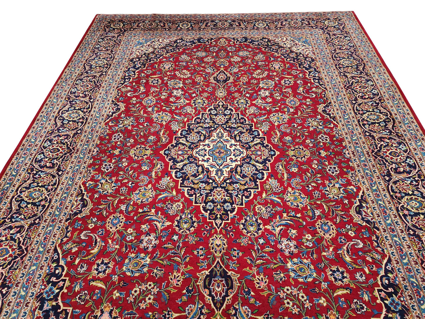 Fine Kashan classic Safavid design 427x305cm | Rug# 10233