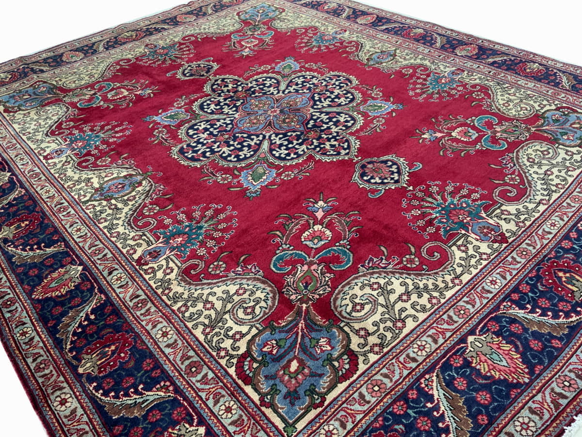 Hand-knotted Tabriz, circa 1950, Persia, 353x298cm | Rug# 10287